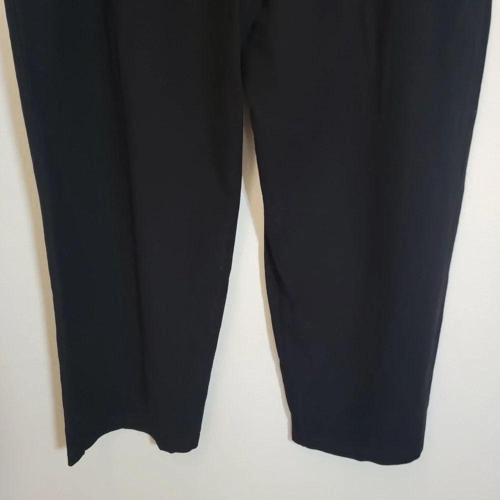 Eileen Fisher Solid Black Elastic Waist Pull On Pant 3X Ponte Minimalist‎ Casual